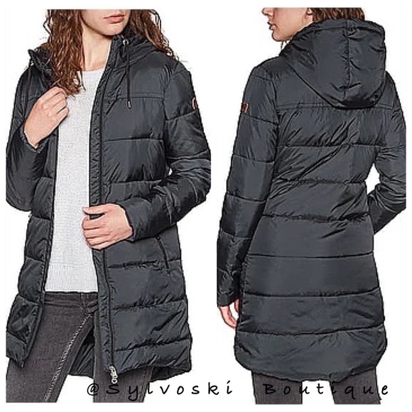 🔥 ROXY Everglade - Longline Hooded Waterproof Puffer Jacket NWT - Picture 3 of 15